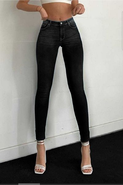 LİMABEL Alice Allstar Ikon Gold Skinny Jeans Smoked Yel Women's Washed Lycra
