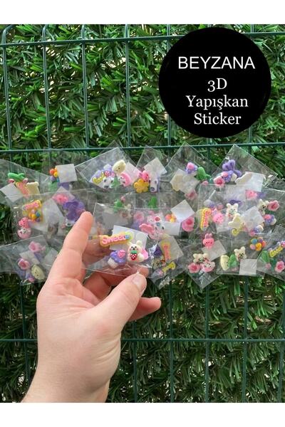 BEYZANA 3d Sticker 4'lü Matara Yapışkan Sticker