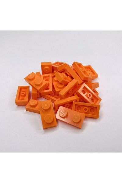 LEGO Original Moc Custom Accessory Creator Plate 1 X 2 Flat Brick Orange 10 Pieces Will Be Sent
