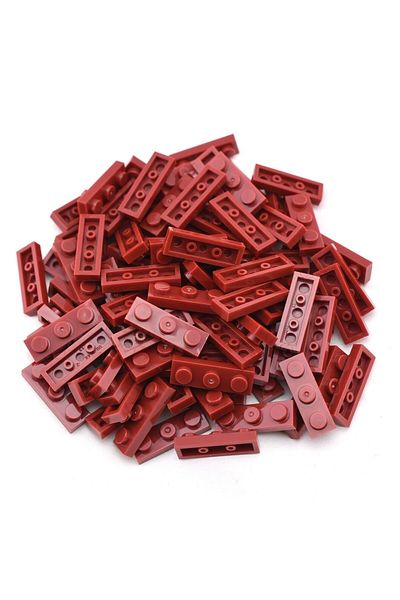 LEGO Original Moc Custom Accessory Creator Plate 1 X 3 Flat Brick Claret Red 4 Pieces Will Be Sent