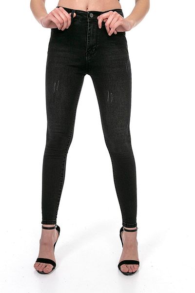 LİMABEL Blugi skinny Ikon Gold cu unghii afumate, Lycra spălat pentru femei