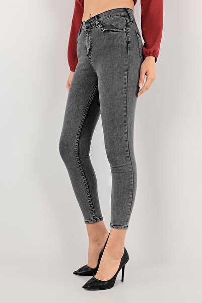 Livik Kami Smoked Snow Wash High Waist Lycra Slim Fit Jean Pants Recovery