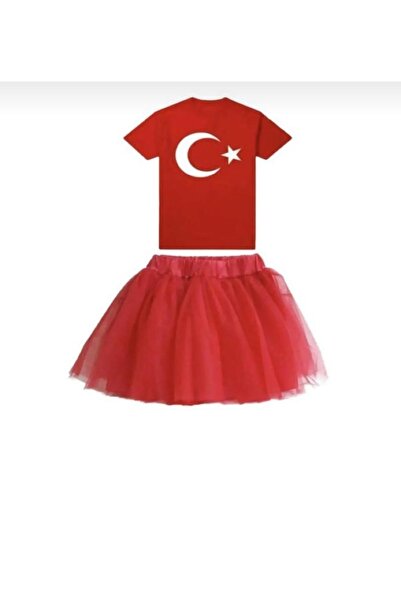 Generic Brand Devojčica, majica kratkih rukava Ataturk Štampano sa tutu suknj...