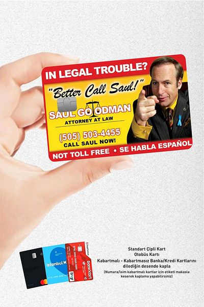 gettsticker Better Call Saul - Επαγγελματική κάρτα Πιστωτική κάρτα και Επικάλυψη με αυτοκόλλητο Akbil