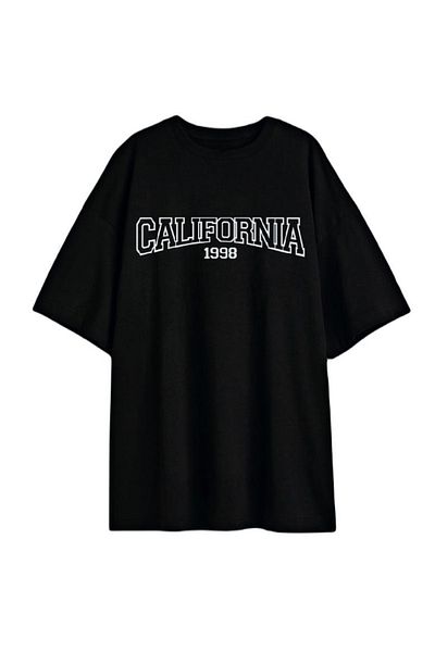 trendgar Μαύρο μπλουζάκι California Printed