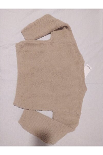 Dilvin 60175 V-neck Cardigan-beige