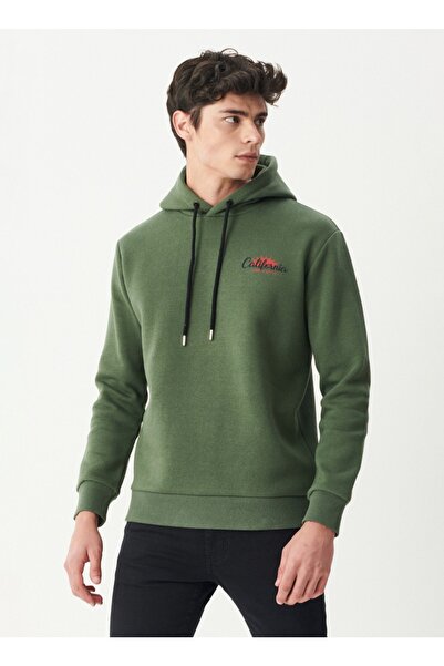 Riders by Lee Kapüşonlu Regular Fit Haki Erkek Sweatshirt L222695-801