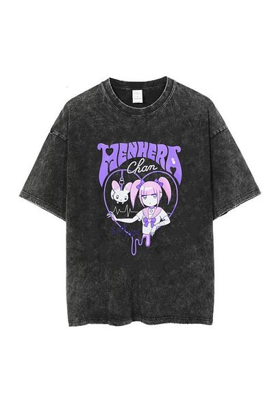 Touz Grandükkan Washed Menhera Unisex Vintage T-shirt