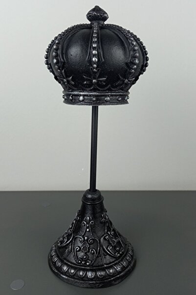Euro Decora Kral Tacı Satranç Şah Modeli 28cm Dekoratif Obje Biblo Salon Süsü...