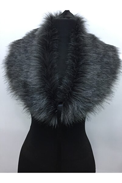 kurkyaka Kürk Yaka Gri