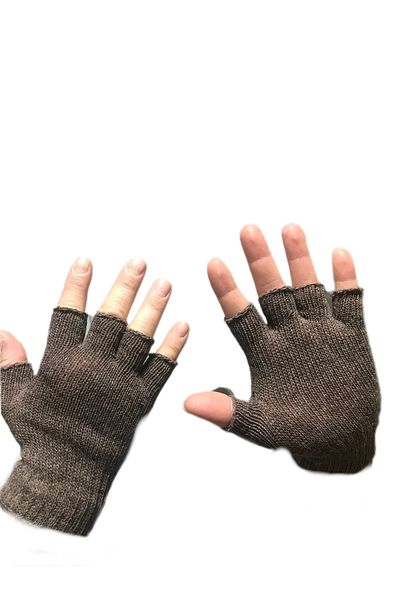 BTL STORE Cut Finger Gloves Ανδρικά Γυναικεία Γάντια χωρίς δάχτυλα - Καφέ