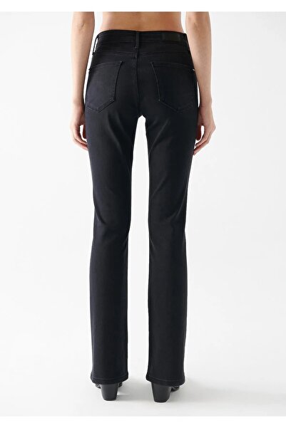 Trn JNS Victoria A.c.a.i.p Gold Black Flared Jeans Flared Leg Denim Trousers High Waist (Extra Comfortable)