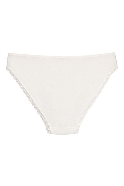 YILDIZ 12 Pieces Lycra Lace Bato Panties Ecru 3752