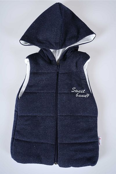 MİNİKO KİDS New Season Hooded Zippered Baby Cotton Vest