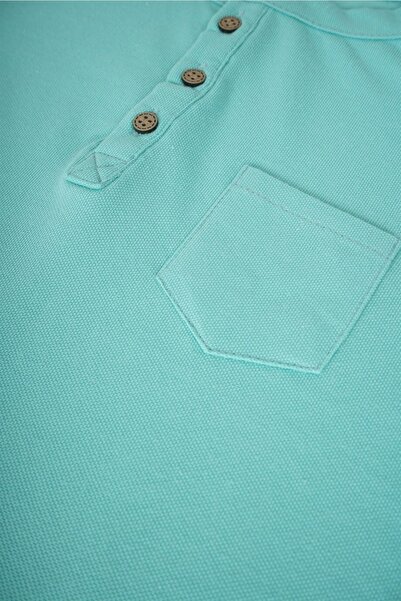 MİNİKO KİDS Baby Boy Buttoned Cotton T-Shirt with Pocket Model