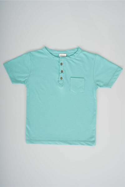 MİNİKO KİDS Baby Boy Buttoned Cotton T-Shirt with Pocket Model