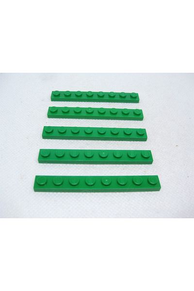 LEGO Original Moc Custom Accessory Creator Plate 1 X 8 Flat Brick Green 4 Pieces Will Be Sent