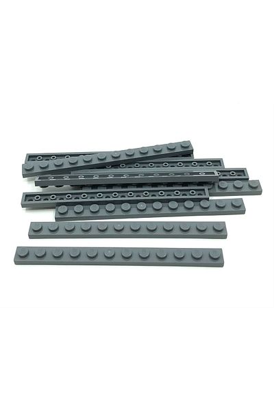 LEGO Original Moc Custom Accessory Creator Plate 1 X 12 Flat Tall Brick Dark Gray 4 Pieces Will Be Sent