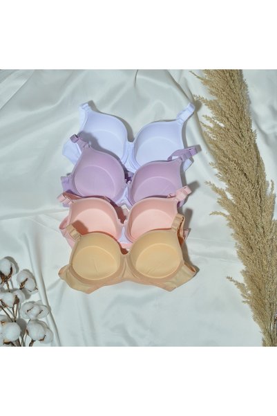 sipariskusu طقم حمالة صدر نسائية مبطنة مكونة من 4 قطع
