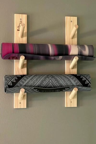 cayon Temel Yoga Minderi Rafı Ahşap Yoga Dekoru Antrenman Organizatörü Yoga M...