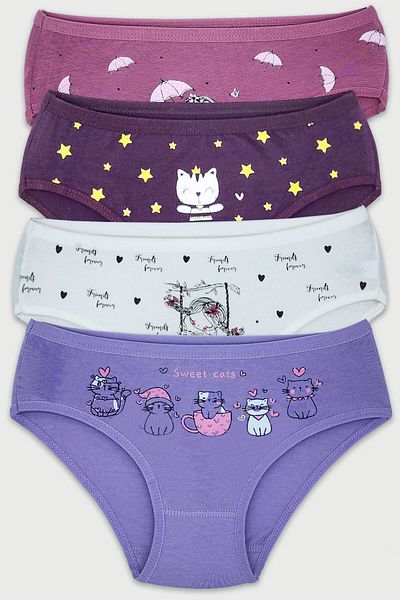 ali altun iç giyim Girl's Lycra Panties Set of 4