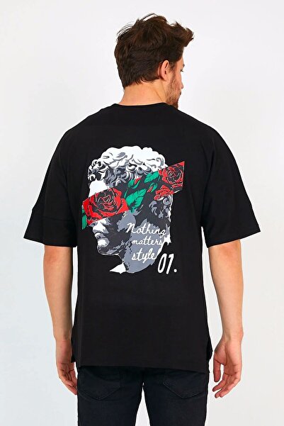 Keywest Μπλουζάκι μεγάλου μεγέθους Unisex 'nothing Matter Style' με στάμπα μπ...