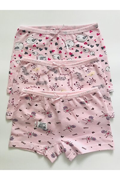 DOĞANYILDIZ Boxeri cu imprimeu din 3 piese pentru fete de 7-8 ani