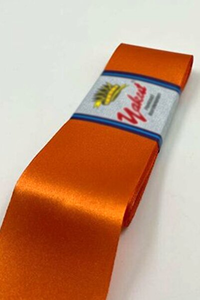 Artcrelier شريط ستان برتقالي مقاس 6 سم لتزيين هدية العروس والعتيق - شريط