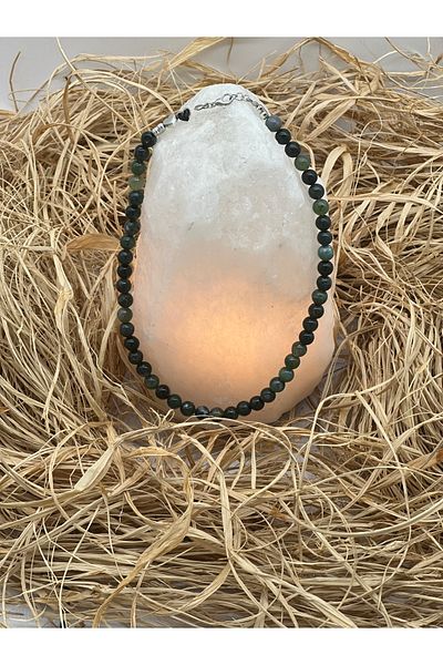 Hobimos 100% Natural Stone Necklace 8mm Apatite Stone