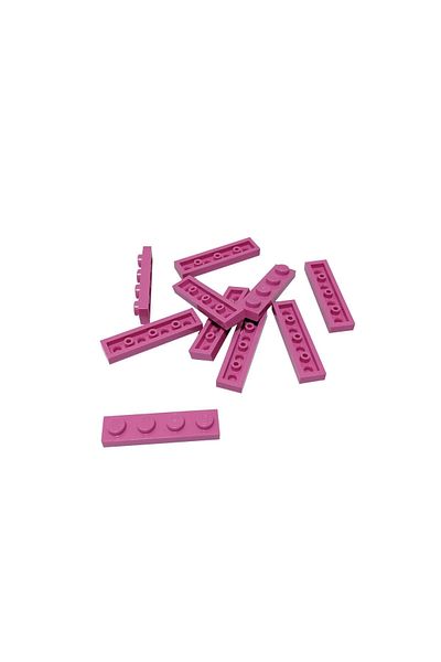 LEGO Original Moc Custom Accessory Creator Plate 1 X 4 Flat Brick Dark Pink 5 Pieces Will Be Sent