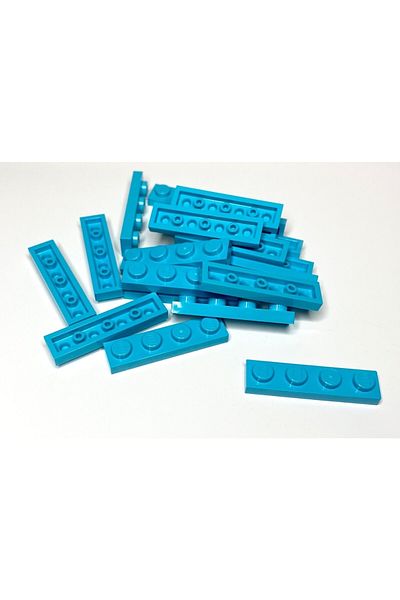 LEGO Original Moc Custom Accessory Creator Plate 1 X 4 Flat Brick Medium Azure 8 Pieces to Ship
