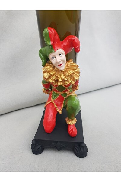 Arose Soytarı Palyaço Şaraplık Şişelik Biblo Dekor Şaraplık Şişe Tutucu