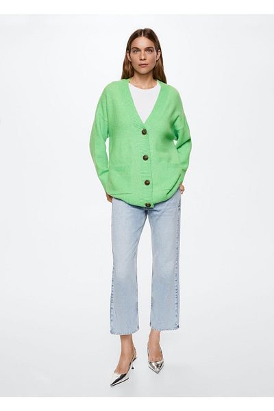 MANGO Woman Cardigan supradimensionat cu nasturi