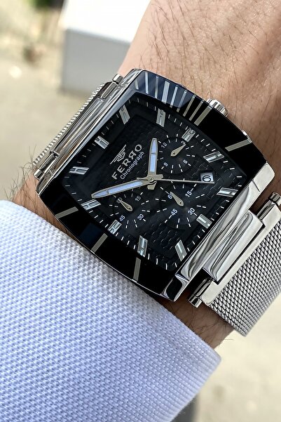 FERRO Orijinal Erkek Kol Saati Seti Bileklik Hediyeli Sevgiliye Hediye
