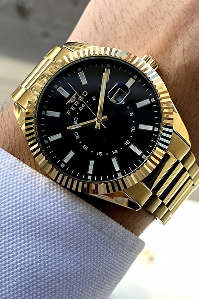 FERRO Orijinal Erkek Kol Saati Seti Bileklik Hediyeli Sevgiliye Hediye