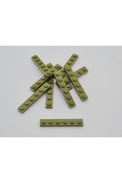 LEGO Original Moc Custom Accessory Creator Plate 1 X 6 Flat Brick Army Green 4 Pieces Will Be Sent