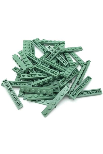 LEGO Original Moc Custom Accessory Creator Plate 1 X 6 Flat Brick Sand Green 4 Pieces Will Be Sent