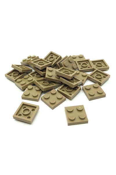 LEGO Original Moc Custom Accessory Creator Plate 2 X 2 Flat Brick Dark Tan 6 Pieces Will Be Sent