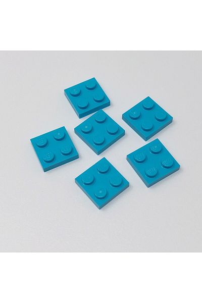 LEGO Original Moc Custom Accessory Creator Plate 2 X 2 Flat Brick Medium Azure 8 Pieces to Ship