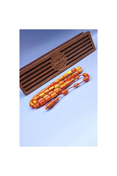 Vip Kehribar 8x12 ملم مسبحة ميسكيفي باجا - مسبحة كاتالين مع توقيع إنس عبدو ماستر