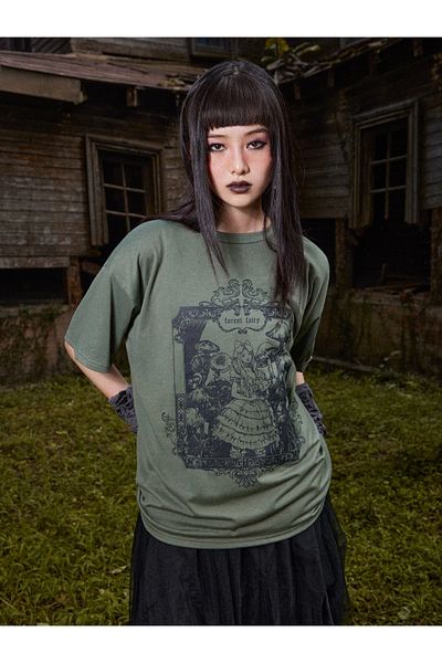 Machetta Μπλουζάκι Forest Fairy Forest Fairy Printed Gothic Oversize