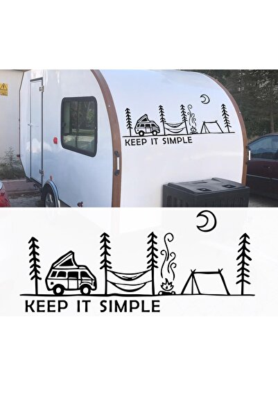 Melek Pazarı 150 X 65 Cm Uyumlu Yazı Tercihli, Keep It Simple Kamp Araba Kara...