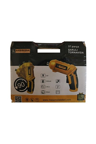 Meşem 37 Parça Şarjlı Tornavida 10mm 4.0v 1500mah 250rpm