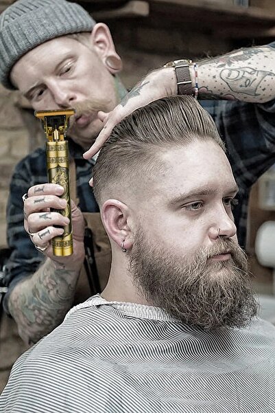 MOBEE Suya Dayanıklı Tıraş Makinesi Alüminyum Gövdeli Budha Desenli Şarjlı