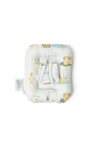 DEUX LAPINS Baby Duck Patterned Petits Caneton Breastfeeding Pillow - 100% Cotton