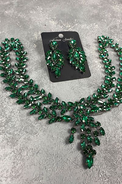 Hobigram Green Sema Fascinator Bridal Henna Crown Accesoriu pentru păr și Set de cercei subțiri – Coroană, Piatră de cristal – Coroană
