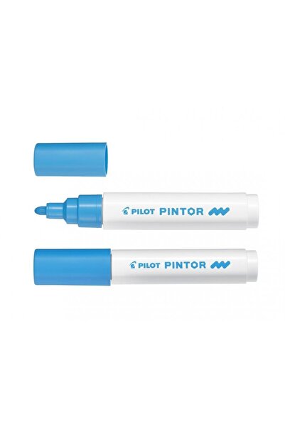 Pilot Pıntor Pigmentmarker- Porselen, Kumaş, Ahşap, Tişört Kalemi - Açık Mavi