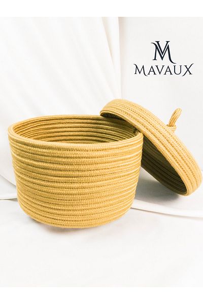 MaVaux Rochie cu capac din paie de iută - Organizator multifuncțional pentru baie și bucătărie