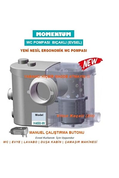 Momentum H450-w 450w-220v Bıçaklı Wc Ve Atık Su Pompası (wc-evye-lavabo-duşa ...