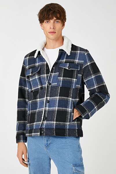 Koton Чоловічий синій піджак у клітинку 3WAM20242HW